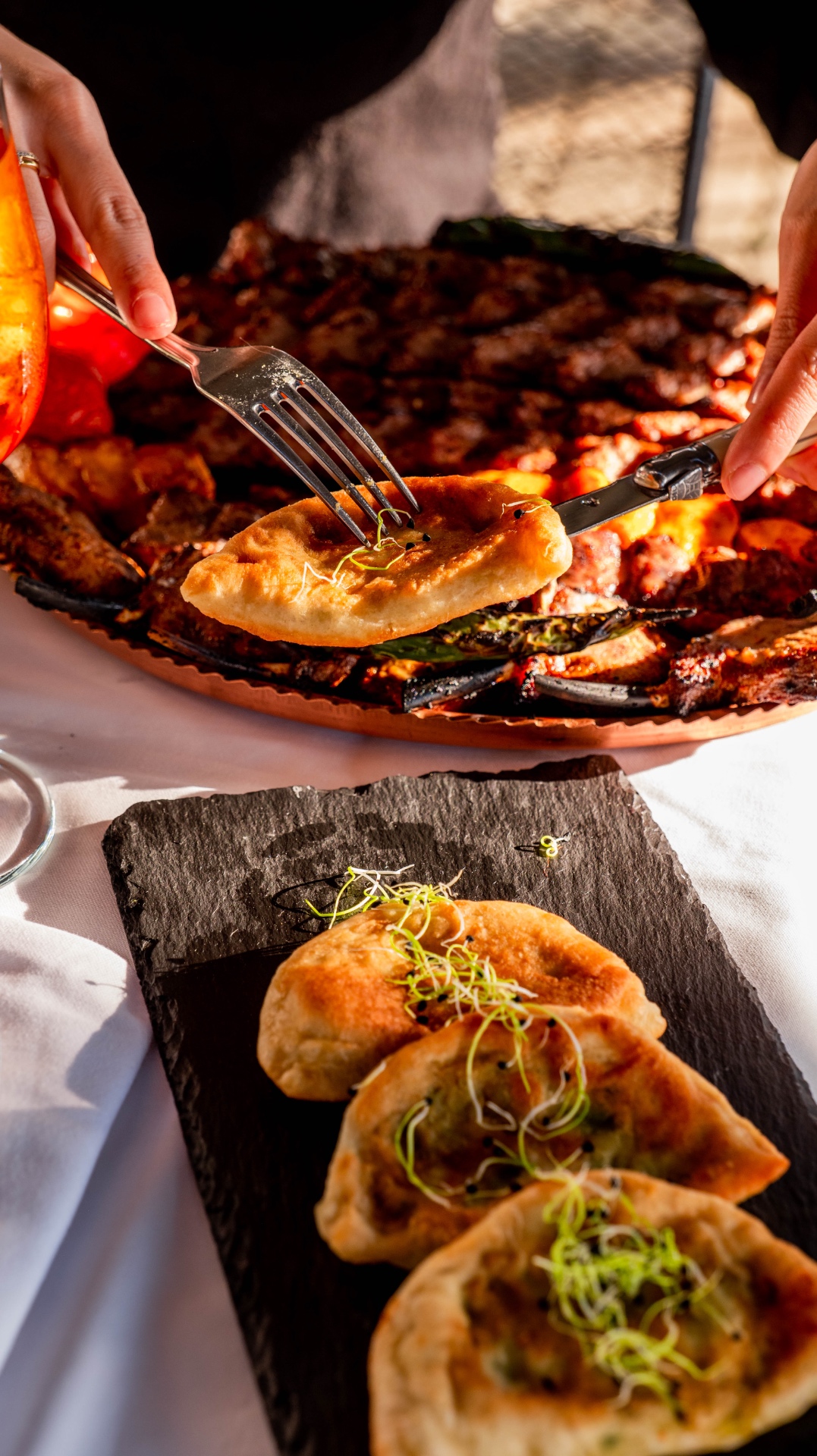 Bolani and mixed grill