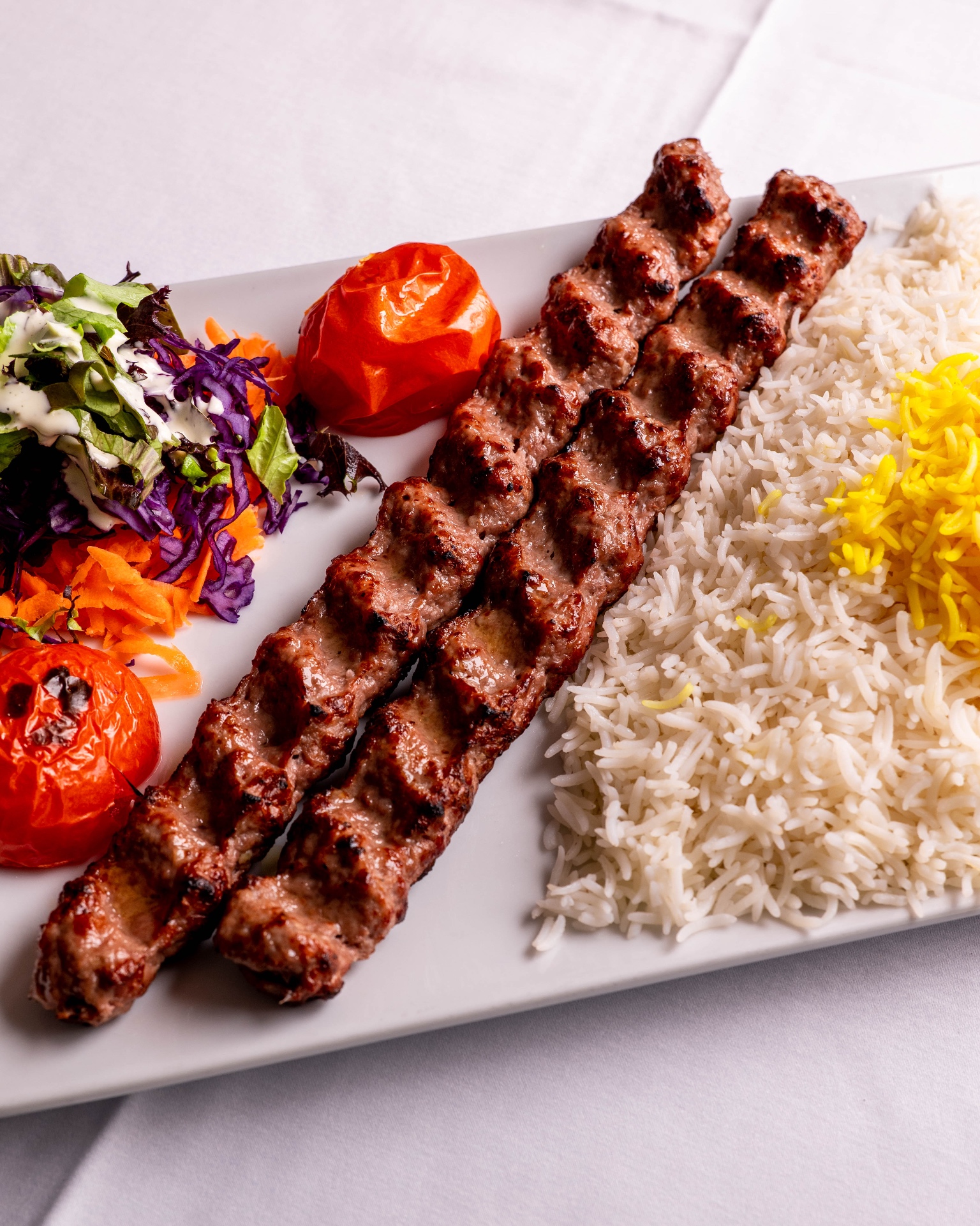 Koobideh kebab platter